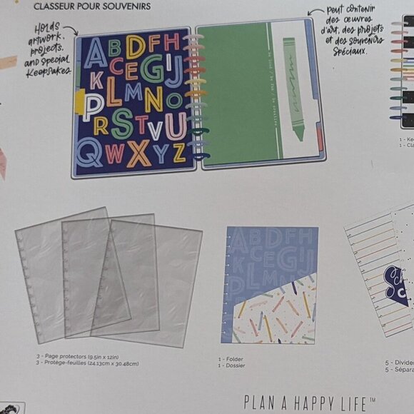 NWT Happy Planner 'Super Fun' Kids Keepsake Organizer Box Kit Big Scrapbooking - Picture 6 of 7